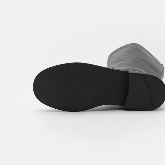 Tory Burch Women's Double T Leather Utility Tall Boot - Picture 6 of 8